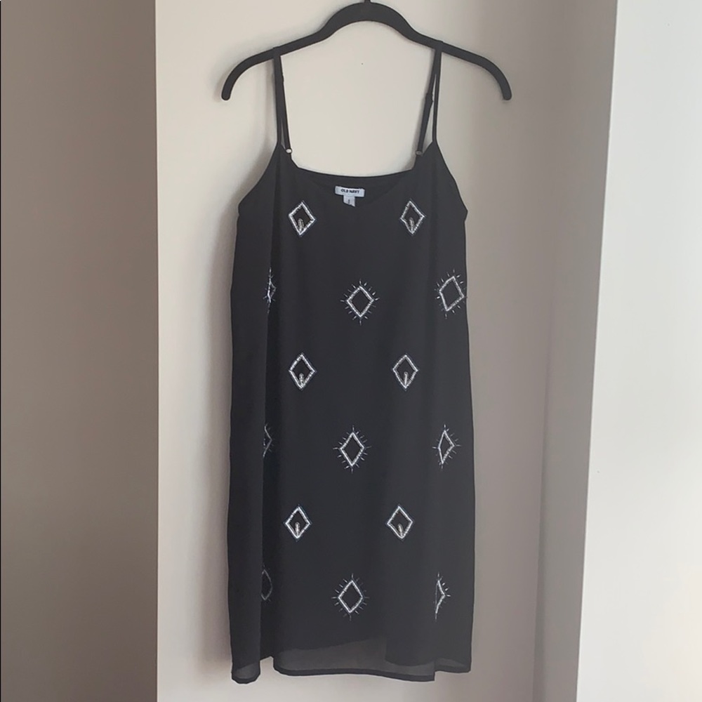 Sleeveless Beaded Shift Dress